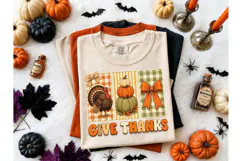Give Thanks Thanksgiving PNG Tee Design Product Image 1
