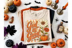 God Is Good All The Time Fall PNG Tee Product Image 2