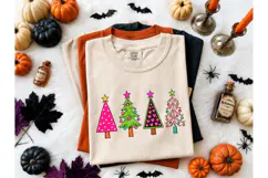 Colorful Christmas Trees PNG Shirt Desig Product Image 2