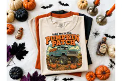 Take Me To The Pumpkin Patch PNG Tee Product Image 2