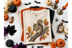 Fall Squirrel Acorn PNG Autumn Tee Desig Product Image 2