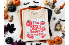 I Love Jesus Tomatoes PNG Shirt Design Product Image 2