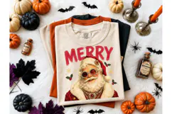 Merry Santa Claus Halloween PNG Tee Desi Product Image 2
