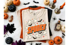 Spooky Ghost Halloween PNG Shirt Design Product Image 1