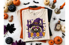 Spooky Season Raccoon Witch PNG Tee Product Image 2