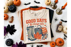 Good Days Crisp Air Fall PNG Tee Design Product Image 2