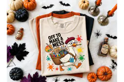 Art Teacher Duck PNG Funny Mess Tee Product Image 2