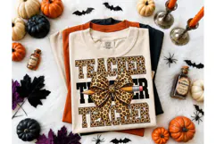 Leopard Teacher PNG Sublimation Tee Desi Product Image 2