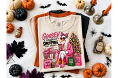Goosey Christmas Shopping PNG Tee Product Image 2
