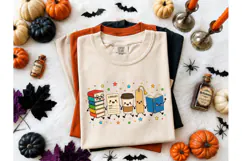 Kawaii Library Books Coffee PNG Tee Product Image 2