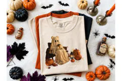 Ghost Bear Fall Coffee PNG Tee Design Product Image 2