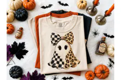 Coquette Ghost Leopard Check PNG Tee Product Image 2