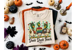 Duck Duck Teach PNG Teacher Shirt Design Product Image 1