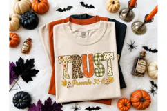 Trust Proverbs 3:5-6 Fall PNG Tee Design-Trust Proverbs 3:5- Product Image 2