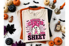 Breast Cancer Boo Sheet Halloween PNG Te Product Image 2