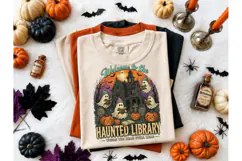 Haunted Library Ghost Halloween PNG Tee-Haunted Library Ghos Product Image 1