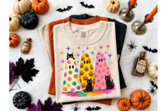 Halloween Ghost Cats PNG Shirt Design Product Image 2