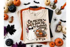 Halloween Ghost Shopping PNG Tee Design Product Image 2