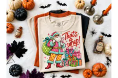 That's A Wrap Santa Christmas PNG Tee-That's A Wrap Santa Ch Product Image 2