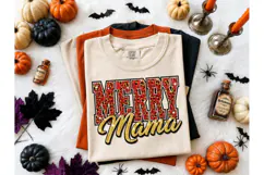 Merry Mama Leopard Glitter PNG Sublimati Product Image 2