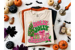 Holly Jolly Christmas PNG Shirt Design Product Image 2