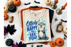 Otterly Happy To See You Otter PNG Tee Product Image 2