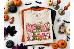 Merry Christmas Pink Holiday PNG Tee Product Image 2