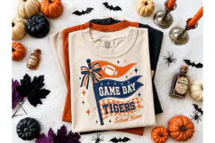 Game Day Tigers PNG Pennant Shirt Design Product Image 1