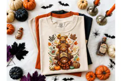 Fall Vibes Highland Cow PNG Tee Design Product Image 1