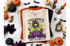 Haunt People Skeleton Halloween PNG Tee Product Image 2