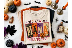 Halloween Mama PNG Sublimation Tee Desig Product Image 1