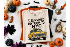 I Survived NYC Taxi Funny Tee PNG Product Image 2