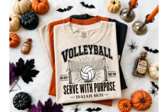 Volleyball Serve With Purpose PNG Tee Product Image 1