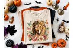 Jesus Lion Floral PNG Sublimation Design Product Image 2