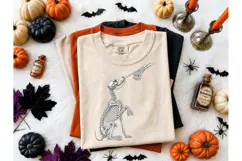 Skeleton Dog Boop Halloween PNG Tee Product Image 2