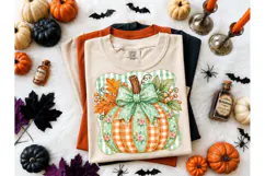 Fall Pumpkin Bow PNG Sublimation Tee Product Image 2