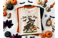 Halloween Raccoon Witch PNG Shirt Design Product Image 2