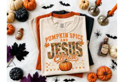 Pumpkin Spice Jesus Christ PNG Tee Product Image 2