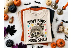 Tiny Body Huge Spirit Raccoon PNG Tee Product Image 2