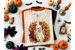 Ghost Floral Swing Fall PNG Tee Design Product Image 2