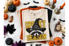 Spooky Season Raccoon Witch PNG Tee Product Image 2