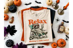 Relax Raccoon Beach PNG Funny Tee Design Product Image 2