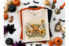Highland Cow Jesus Said No PNG Tee Product Image 1