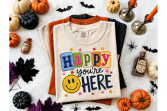 Happy You're Here Halloween PNG Tee Product Image 1