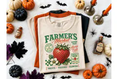 Farmer's Market Strawberry PNG Tee Product Image 1