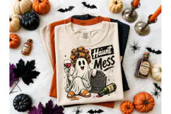 Haunt Mess Ghost Halloween PNG Tee Product Image 2