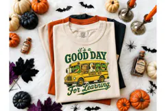 Good Day For Learning School Bus PNG Tee Product Image 2
