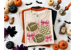 Football Coquette Bows PNG Shirt Design Product Image 2
