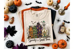 Spooky Small Town Halloween PNG Tee Product Image 1
