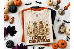 Howdy Christmas Western Trees PNG Tee-Howdy Christmas Wester Product Image 2